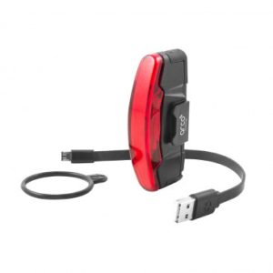 Eclairage Velo USB Arriere Spanninga Arco Noir Livre 3 Fonctions Standard