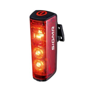 Eclairage Velo USB Arrière Sur Tige de Selle Sigma Blaze 3led (Autonomie 50h) Noir - Fonction Flash - Adapte L'éclairage en Fonction de La Luminosité et Feu Stop - Clignotant Possible