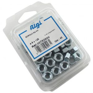 Ecrou Algi 6 Pans Diam 8 (Blister de 45) (00753600)