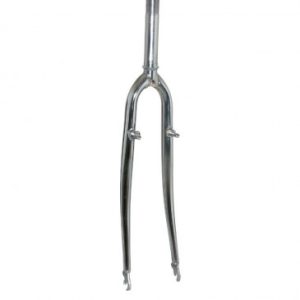 Fourche Vtc 700x35 Rigide Cintree Acier Chrome avec Tasseaux Pivot Filete (255/160mm) 1"-22