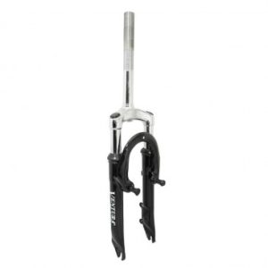 Fourche VTT 20 " M-w à Suspension Disque + V-brake Acier Ressort/elastomere Noir Deb. 50mm Pivot (220/130mm) Filete 1"-22