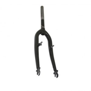 Fourche VTT 20 " Rigide Cintree Acier Noir avec Tasseaux Pivot (200/140mm) Filete 1"-22