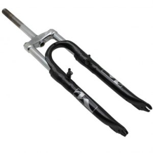 Fourche VTT 24 " M-w à Suspension Acier Ressort/elastomere Noir Deb. 50mm Pivot (220/130mm) Filete 1"-22