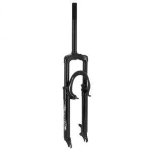 Fourche VTT 26 " M-w à Suspension Acier Ressort/elastomere Noir Deb. 50mm Pivot (240/85mm) Filete 1"-22.2 Interieur pour V-brake et Frein à Disque