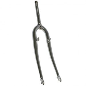 Fourche VTT 26'' Rigide Cintree Acier Chrome avec Tasseaux Pivot Filete 22