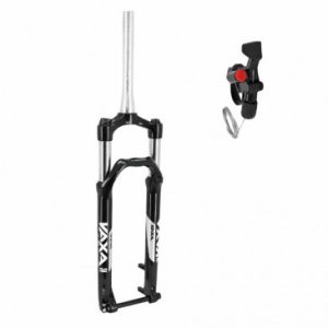 Fourche VTT 27.5 " Zoom 868s à Ressort Noir Reglable/blocable avec Manette Au Cintre Deb. 100mm pour Axe Traversant Boost 15-110 Pivot Lisse Conique 1''1/8-1"1/2 Exterieur Compatible Disque