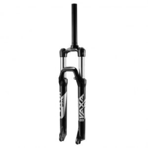 Fourche VTT 27.5 " Zoom Vaxa 28 Noir Reglable/blocable Au Guidon Deb. 100mm Pivot Lisse 295mm Conique 1" 1/2 -1''1/8-28