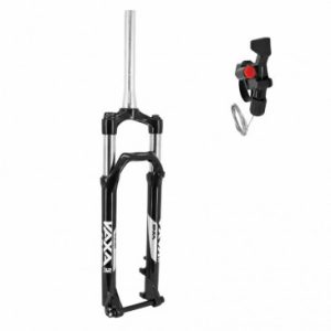 Fourche VTT 29 " Zoom 868s à Ressort Noir Reglable/blocable avec Manette Au Cintre Deb. 100mm pour Axe Traversant Boost 15-110 Pivot Lisse Conique 1''1/8-1"1/2 Exterieur Compatible Disque