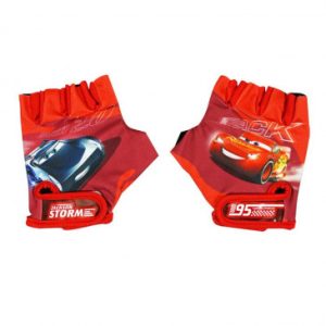 Gants Velo Court Enfant Disney Cars Rouge (Paire Sur Carte)