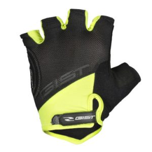 Gants Velo Court Gist D-grip Gel Ete Jaune Fluo L (Paire Sur Carte) avec Velcro -5511