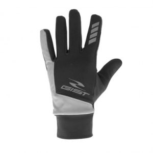 Gants Velo Hiver Long Gist Super Roubaix Noir Long L (Paire Sur Carte) Compatible Ecran Tactile -0085