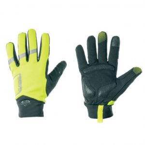 Gants Velo Hiver Long Gist Way Touch Membrane Anti Pluie et Impermeable Jaune Fluo L (Paire Sur Carte) Compatible Ecran Tactile -5494