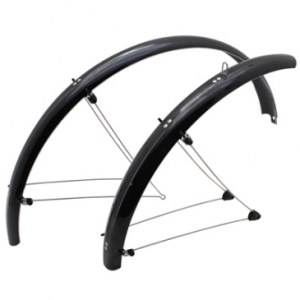 Garde Boue VTT Tringles 24'' Stronglight Country 54mm Noir (Paire) avec Fixation Classic Tringles Inox