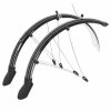 Garde Boue VTT Tringles 26" Gravity Trekking Plastic Noir Incassable Largeur 45mm (Paire) Conducteur pour Dynamo - Reprends Sa Forme Initiale Apres Deformation