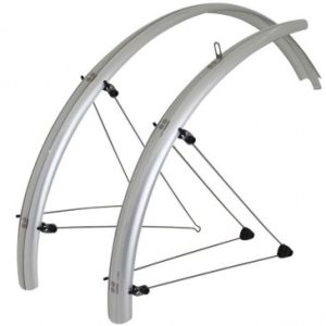 Garde Boue VTT Tringles 26'' Stronglight Country 54mm Argent (Paire) avec Fixation Classic Tringles Inox