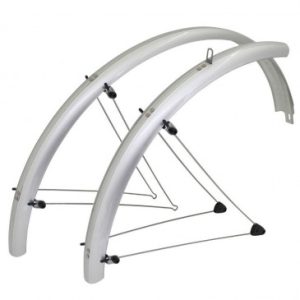 Garde Boue VTT Tringles 26" Stronglight Country 60mm Argent (Paire) avec Fixation Classic Tringles Inox