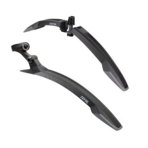 Garde Boue VTT Zefal Kit Deflector Avant Fm60 + Deflector Arriere Rm60 Noir pour Roues 27.5"-29" (Vendu Au Kit)