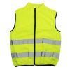 Gilet de Securite Premium Adulte Jaune Reflechissant avec Zip Total et Poche Arriere Zip