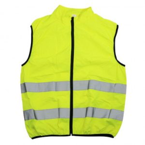 Gilet de Securite Premium Adulte Jaune Reflechissant avec Zip Total et Poche Arriere Zip