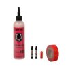 Kit Conversion avec Preventif Zefal Z-sealant de Tubetype en Tubeless (240ml) avec Fond de Jante Adhesif 9m X 20mm et 2 Valves Tubeless Presta 40mm