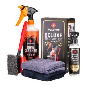 Kit/pack Nettoyant Velo Weldtite Bike Care de Luxe pour Cadre Carbone et Peint - Contient 1 Bike Cleaner 1l