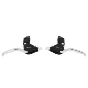 Levier de Frein VTT Enfant V-brake Gravity Alu/resine Noir Anti-pincement (Paire Sur Carte)