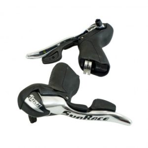 Levier/manette Route Sunrace 9v. Triple Alu Noir (Paire) Compatible Shimano