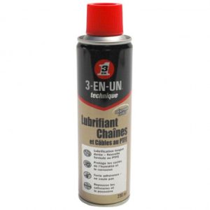 Lubrifiant 3-en-un Ptfe pour Chaine et Cable (Aerosol 250 Ml)