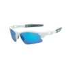 Lunettes Velo Enfant Gist Skate Monture Blanc (2 Verres Interchangeables Bleu Miroir et Orange)