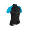 Maillot Gist Femme Manches Courtes Mood Zip Total Bleu Sky/noir S -5377 (Offre Limitee)