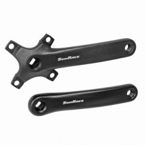 Manivelles VTT Sunrace Fcm800 Alu Noir 175mm pour Boitier Axe Carre pour Mono Diam. 96mm (Sans Plateau) (Boitier 119mm)