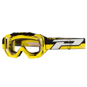 Masque/lunettes Cross Progrip 3200 Ls Venom Jaune Ecran Transparent Light Sensitive Anti-rayures/anti U.v./anti-buee (Homologue Ce-en-n° Ac-96025 Rev.2)