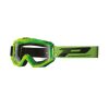 Masque/lunettes Cross Progrip 3201 Tringle Rigide Atzaki Vert Ecran Transparent Anti-rayures/anti U.v. Compatible avec Port Lunettes de Vue (Homologue Ce-en Ac-12072 Rev.1)