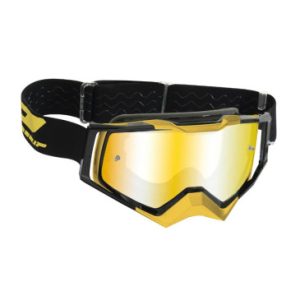 Masque/lunettes Cross Progrip 3309 Fl Rapid Multilayered Gris/or/noir Ecran Miroir Jaune Anti-rayures/anti U.v./anti-buee (Homologue Ce-en-n° Ac-96025 Rev.2)