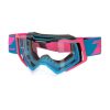 Masque/lunettes Cross Progrip 3309 Tringle Rigide Rapid Bleu Clair/fuchsia/noir Ecran Transparent Anti-rayures/anti U.v./anti-buee (Homologue Ce-en-n° Ac-96025 Rev.2)