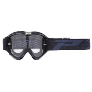 Masque/lunettes Cross Progrip Enfant 3101 Tringle Rigide Atzaki Noir Ecran Transparent Anti-buee/anti-uv