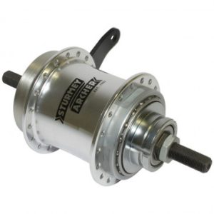 Moyeu City/vtc Sturmey Archer Argent 36t 2 Vitesses + Frein Dans Le Moyeu