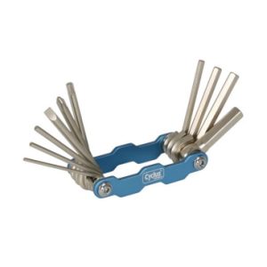 Outil Multifonction Cyclus 10 Fonctions Cle Allen 2/2.5/3/4/5/6/8 + Tournevis Plat et Cruciforme + Torx T25 (8