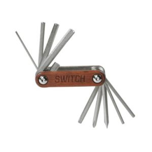 Outil Multifonction Switch Corps Bois 8 Fonctions Cle Allen + Tournevis