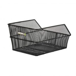 Panier Arriere Acier Nid Abeille Basil Cento Noir (45x31x21cm)