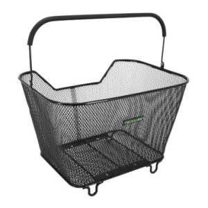 Panier Arriere Fil Acier Racktime Bask It Large Noir avec Anse Sur Porte Bagage (43x29x31 Cm) - Vendu Sans Platine Compatible Systeme Racktime Snapit 2.0 et Snap It (178260 - 199818)