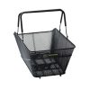 Panier Arriere Fil Acier Racktime Bask It Trunk Large 28l Noir avec Anse Sur Porte Bagage (51x31x25