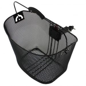 Panier Avant Acier Nid Abeille Gravity Noir avec Anse Fixation Rapide Sur Potence à Plongeur (Lg35xl26xh27)