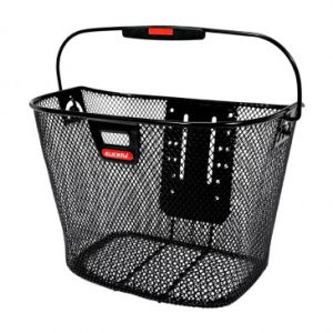 Panier Avant Acier Nid Abeille Klickfix 16l avec Anse Fixation Sur Cintre et Clip pour Eclairage (36x26x25cm) avec Platine Plastique (Livre Sans Fixation)