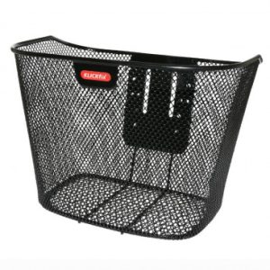 Panier Avant Acier Nid Abeille Klickfix 16l Noir avec Platine Fixe (35x26x25cm)