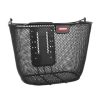 Panier Avant Acier Nid Abeille Klickfix 18l Noir avec Anse Fixation Sur Cintre (36x28x27cm) avec Platine Plastique (Livre Sans Fixation)