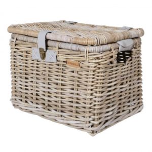 Panier Avant/arriere Basil Denton L Osier Grey avec Rabat (51x37x31cm) (Sans Fixation)