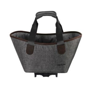 Panier/sac à Main Velo Racktime Agnetha 2.0 Gris Fixation Porte Bagage (L 34cm X L 26cm X H 37cm) - Compatible Systeme Racktime Snapit 2.0 (Nouvelle Version Apres 2021 Monte Chez Scott)