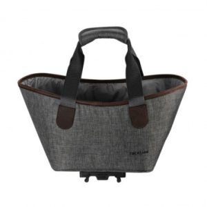 Panier/sac à Main Velo Racktime Agnetha Gris Fixation Porte Bagage (L 34cm X L 26cm X H 37cm) - Compatible Systeme Racktime Snapit