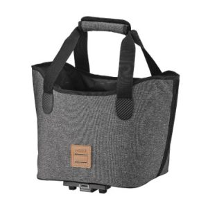 Panier/sac avec Poignees Ibera Shopping Mik Grise 17l Fixation Arriere Systeme Mik (24x26.5x26cm)